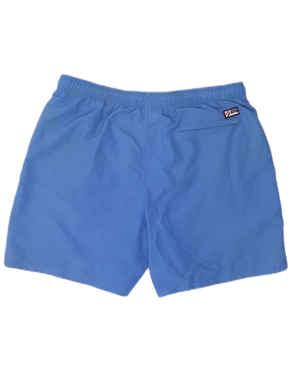 Superdry Grafiske svømmeshorts til mænd 2XL blå polyester