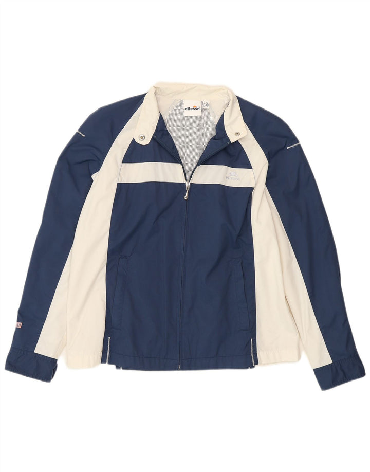 Ellesse Womens træningsdragt topjakke UK 12 Medium Navy Blue Colourblock
