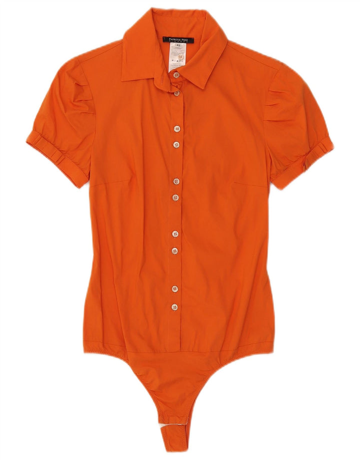 PATRIZIA PEPE Dame Bodysuit IT 42 Medium Orange Bomuld
