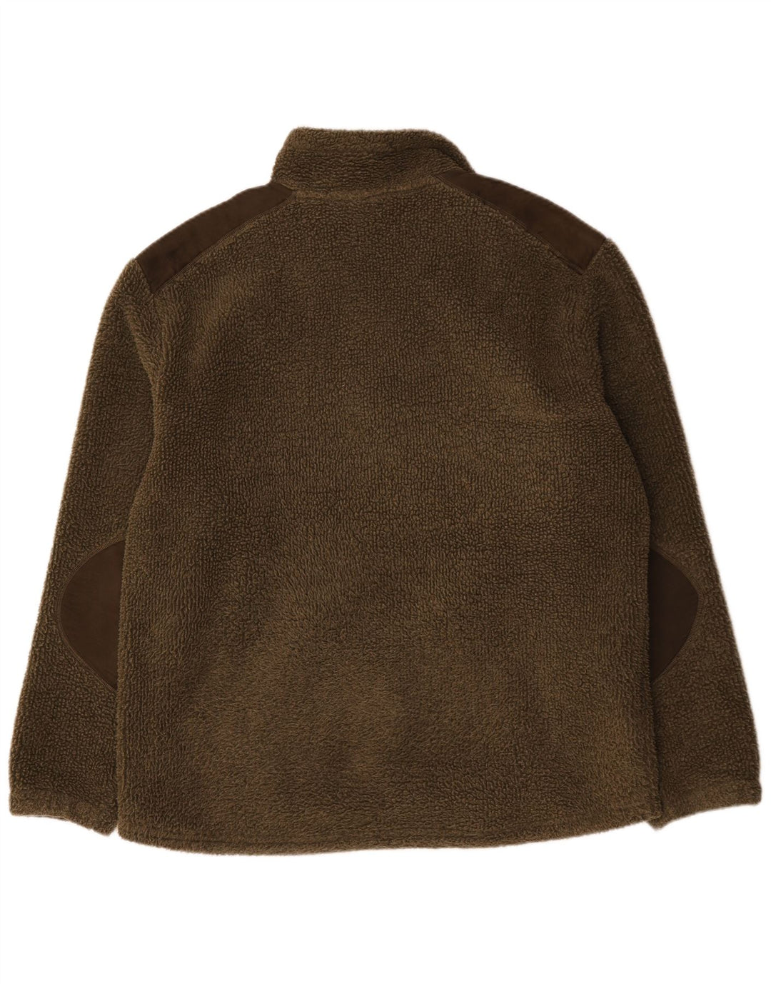 Vintage fleecejakke til mænd UK 44 2XL Khaki Colourblock Polyester