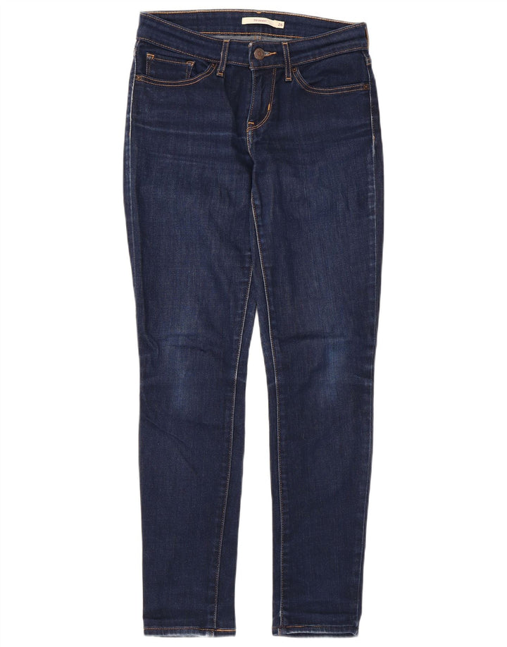 LEVI'S Dame 711 Skinny Jeans W26 L27 Marineblå Bomuld