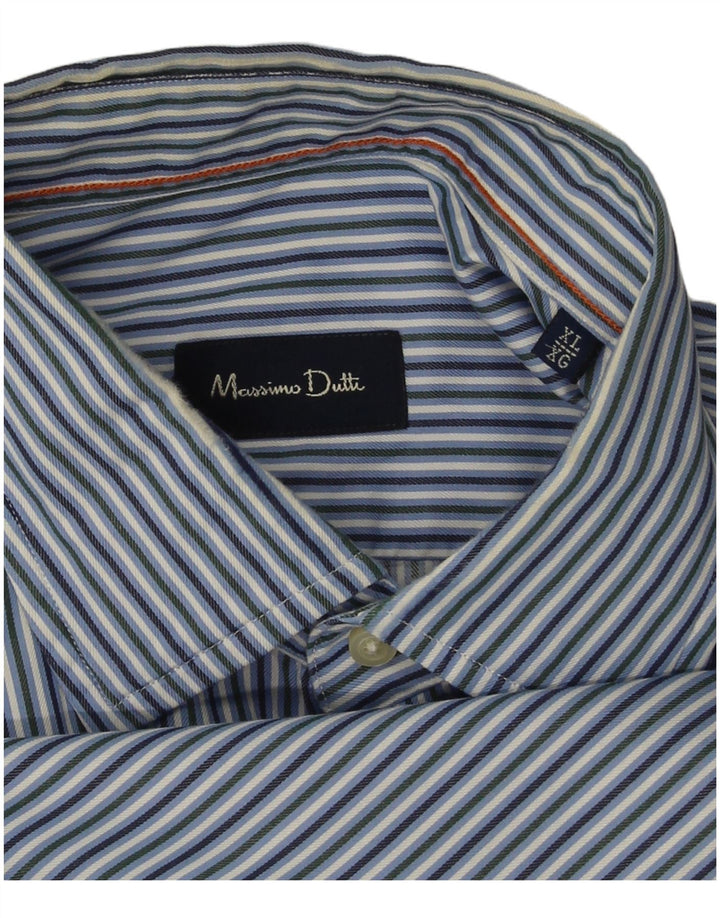 Massimo Dutti Herreskjorte XL Blå nålestribet