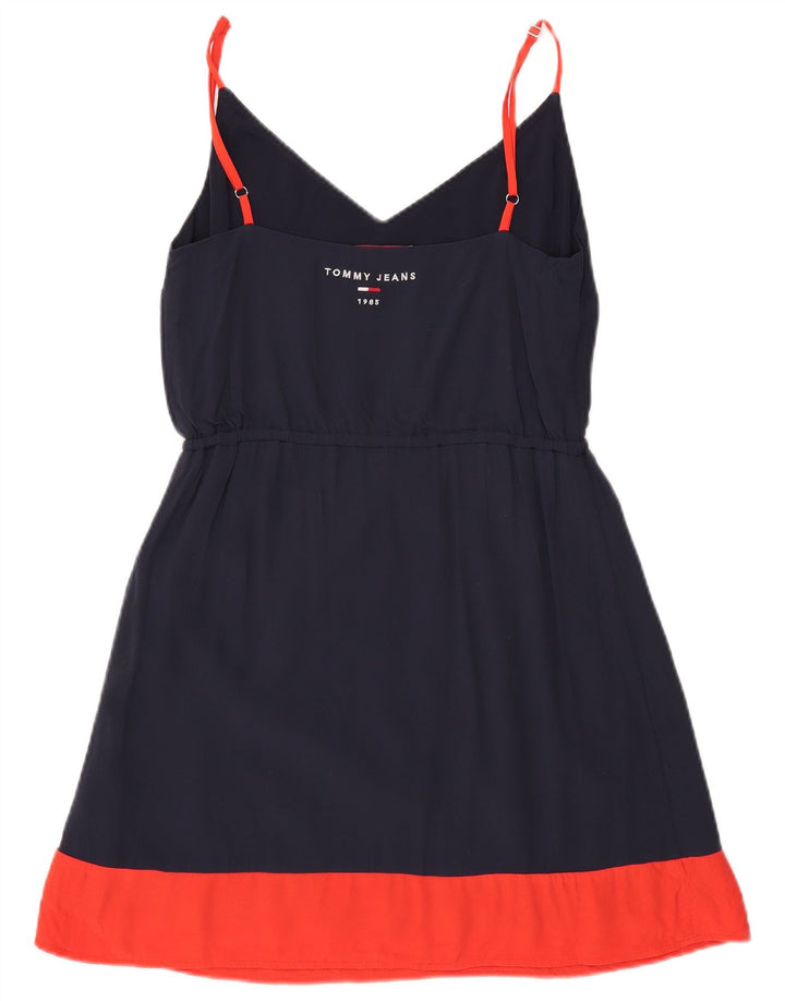 Tommy Hilfiger Dame Slip Dress UK 10 Small Navy Blue Polyester