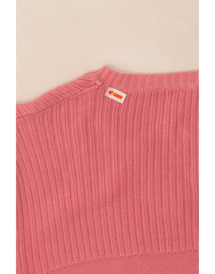 MOSCHINO Herre V-hals sweater Small Pink Bomuld