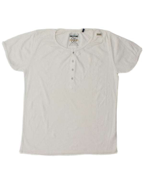 Wrangler Herre T-Shirt Top 2XL Hvid Bomuld