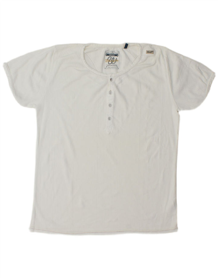 Wrangler Herre T-Shirt Top 2XL Hvid Bomuld