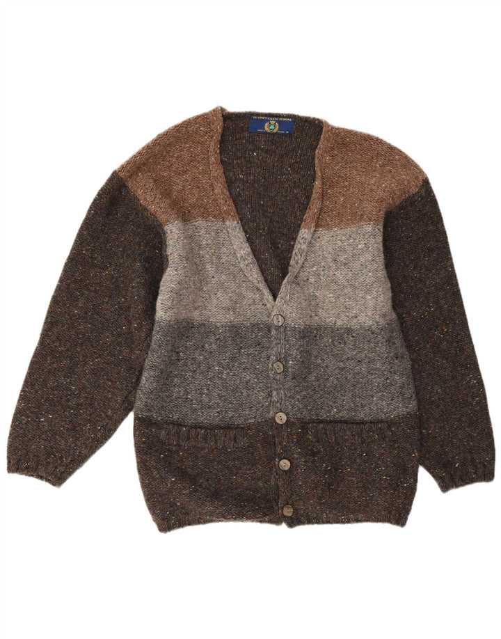 Blarney Castle Herre cardigan sweater Medium Grey Colourblock New Wool