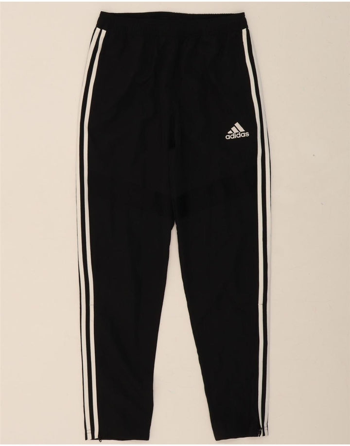 ADIDAS Boys Climalite Tracksuit Trousers 13-14 Years  Black Polyester Vintage Adidas and Second-Hand Adidas from Messina Hembry 