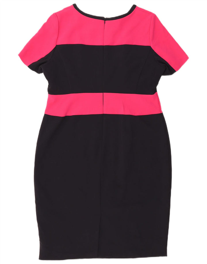 MARKS & SPENCER Dameskedekjole UK 18 XL Sort Colourblock Polyester