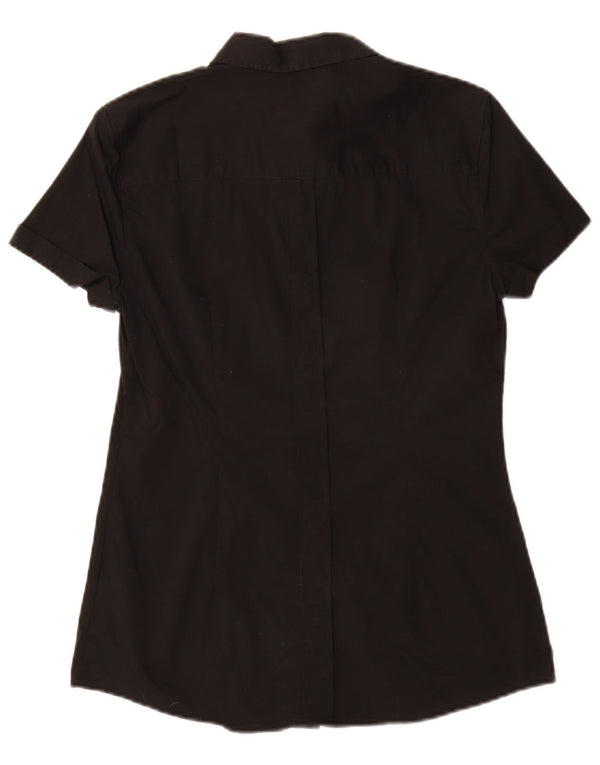 Dolce & Gabbana Kortærmet Dameskjorte IT 42 Medium Sort Bomuld