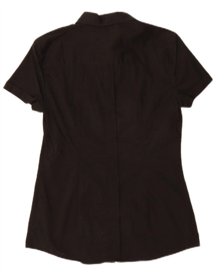 Dolce & Gabbana Kortærmet Dameskjorte IT 42 Medium Sort Bomuld
