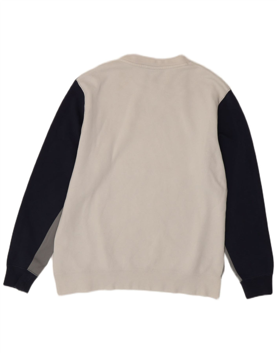 Nike grafisk sweatshirt til mænd, stor hvid colourblock bomuld