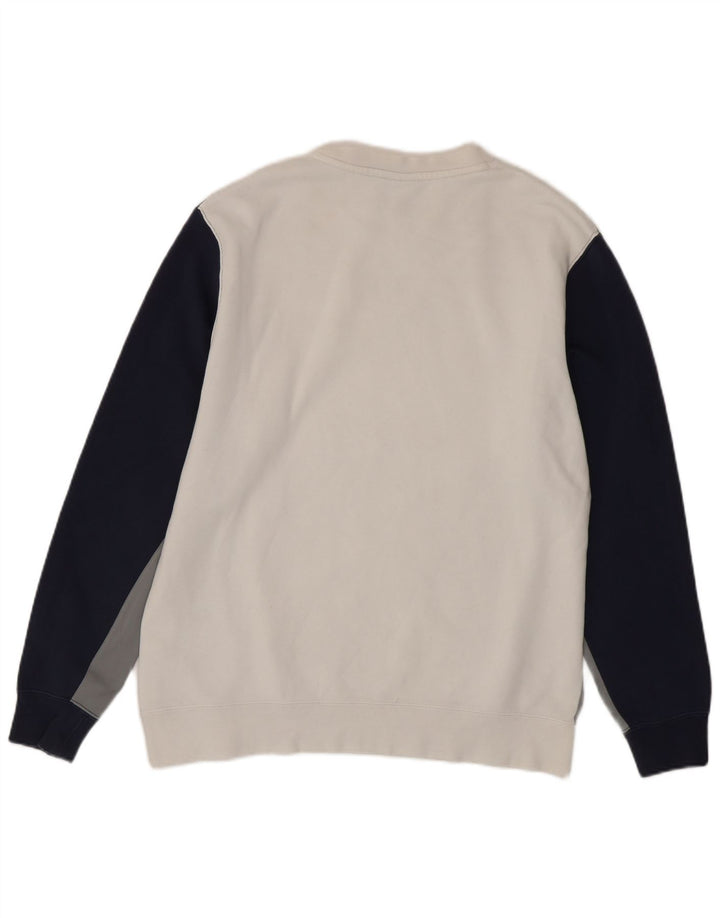 Nike grafisk sweatshirt til mænd, stor hvid colourblock bomuld