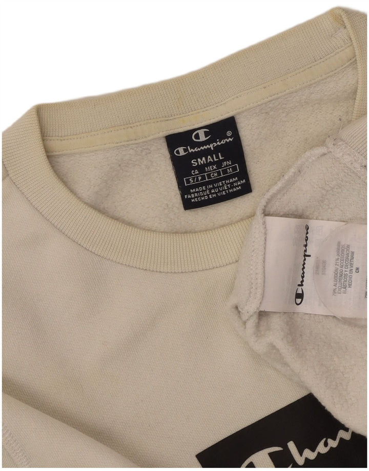 CHAMPION Grafisk sweatshirt til mænd, lille hvid bomuld
