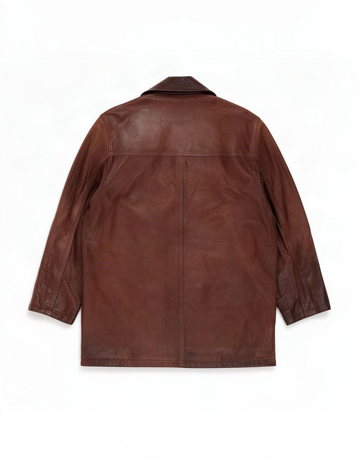 E.B. Company Herre læderfrakke UK 38 Medium Brown