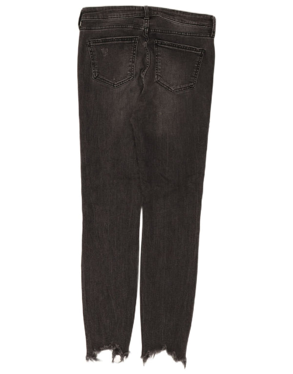 Zara Dame Distressed Skinny Jeans EU 40 Medium W30 L28 Sort