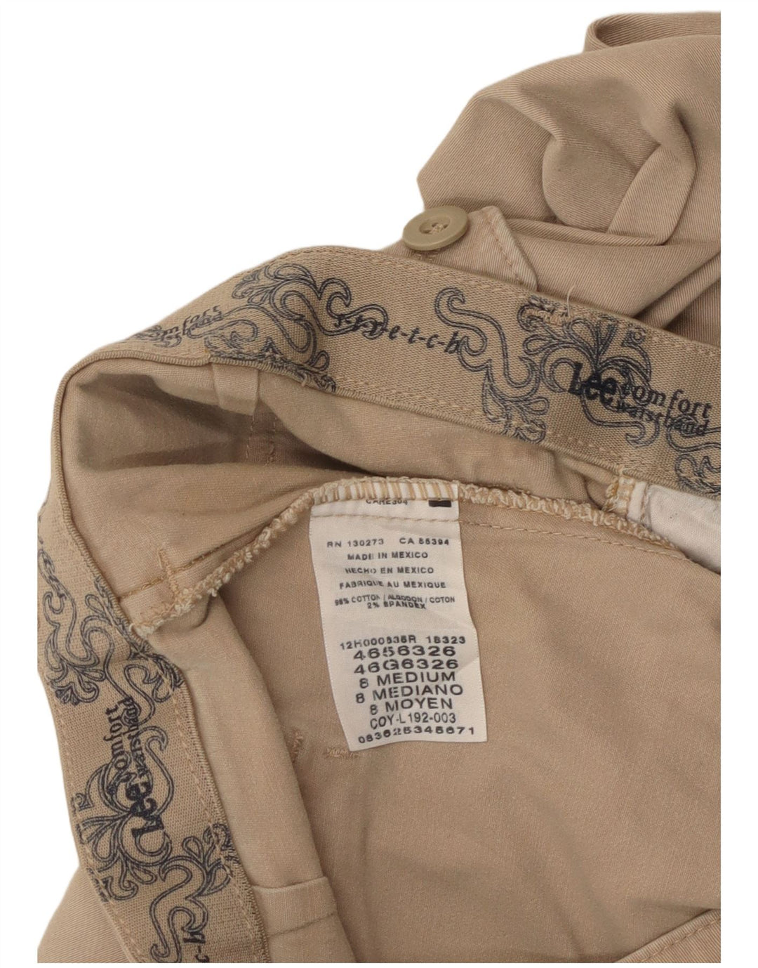 Lee Dame Stretch Lige Casual Bukser US 8 Medium W32 L27 Beige