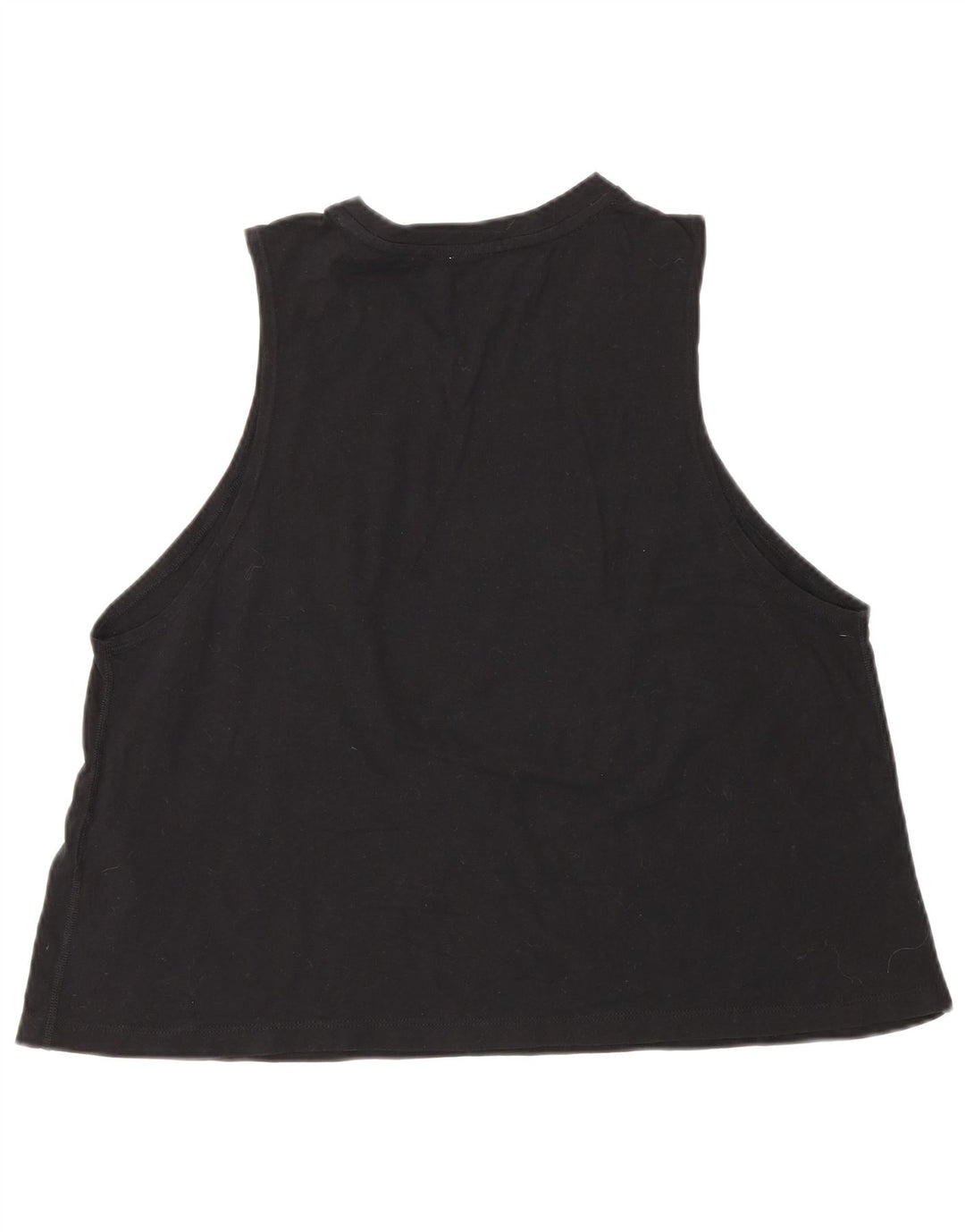 Dkny Dame Grafisk Vest Top UK 16 Stor Sort Bomuld