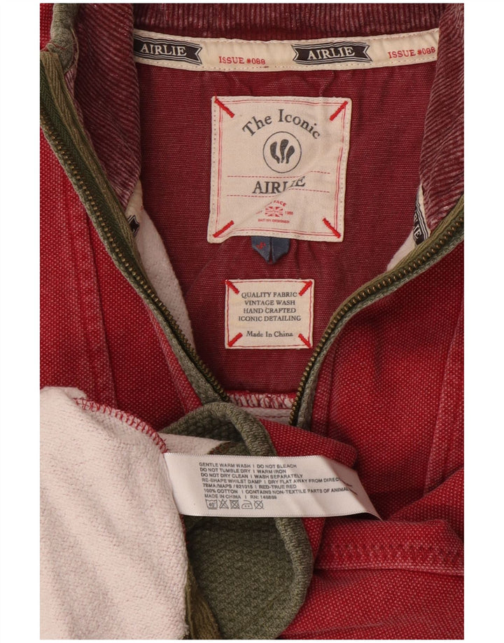 Fedt ansigt herre lynlås-hals sweatshirt jumper lille rød bomuld