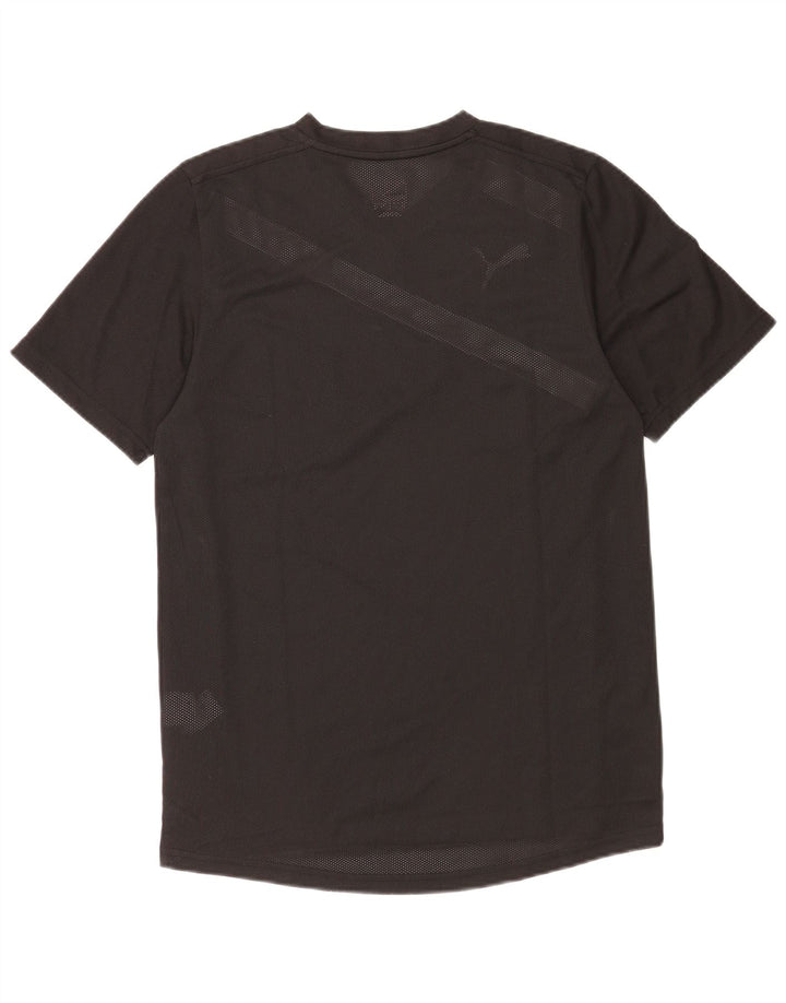 Puma herre T-shirt top lille sort stribet polyester