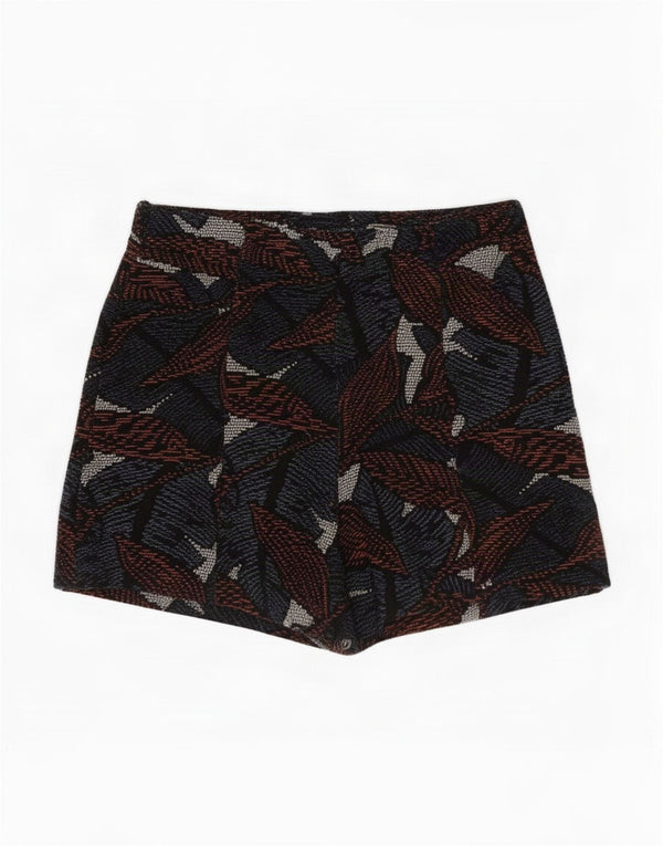 Zara Womens Trafaluc abstrakt mønster shorts XS W24 flerfarvet