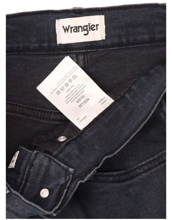 WRANGLER Herre River Slim Jeans W29 L29 Marineblå Bomuld