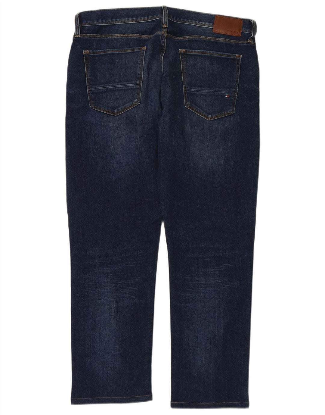 TOMMY HILFIGER Herre Denton Straight Jeans W34 L27 Marineblå Bomuld