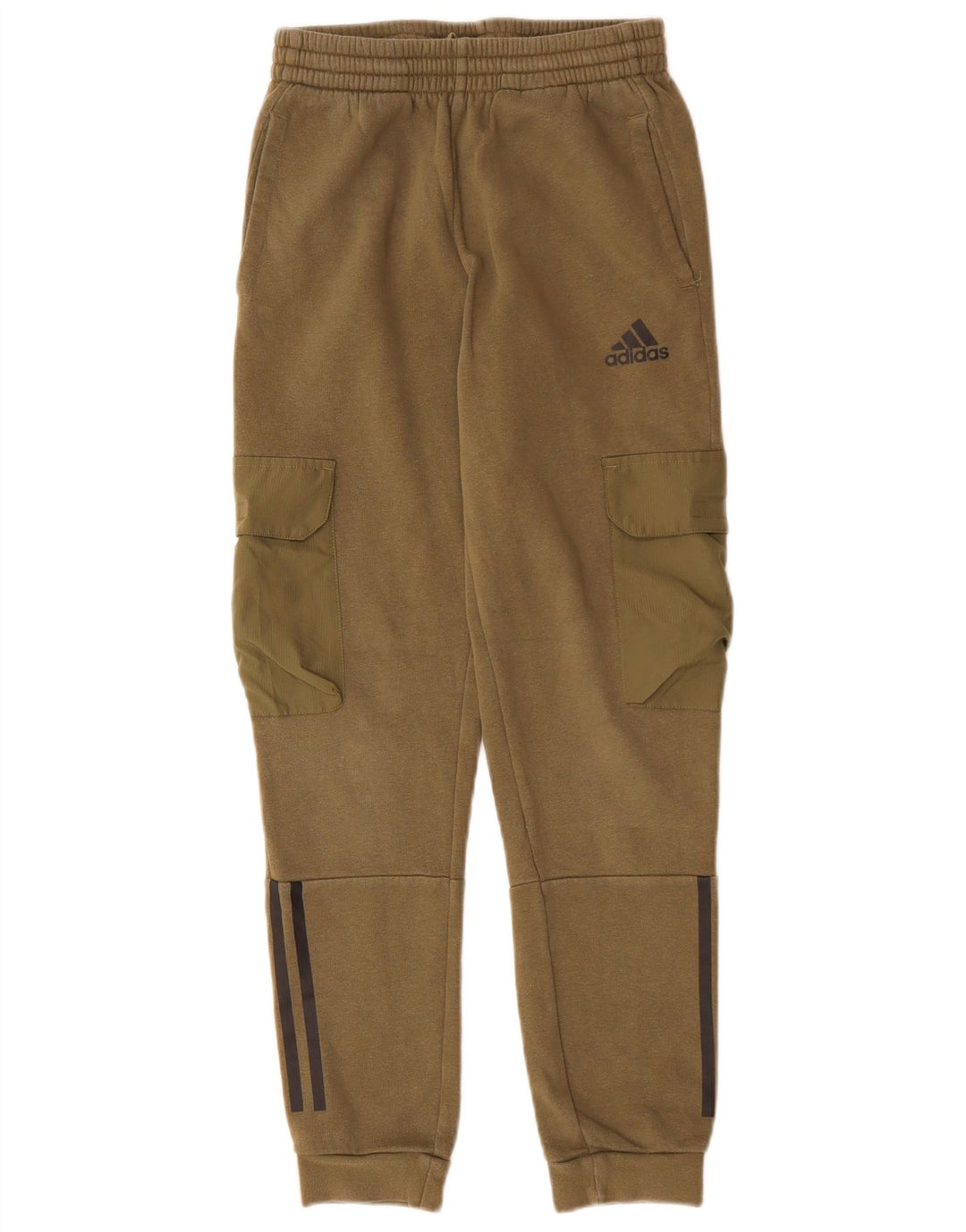ADIDAS drenge Cargo træningsdragt Bukser Joggers 11-12 år Khaki Bomuld
