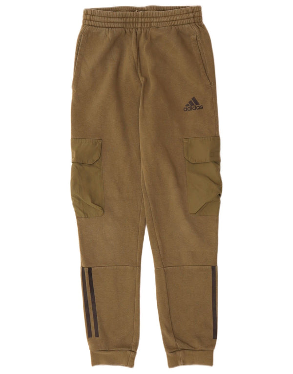 ADIDAS drenge Cargo træningsdragt Bukser Joggers 11-12 år Khaki Bomuld
