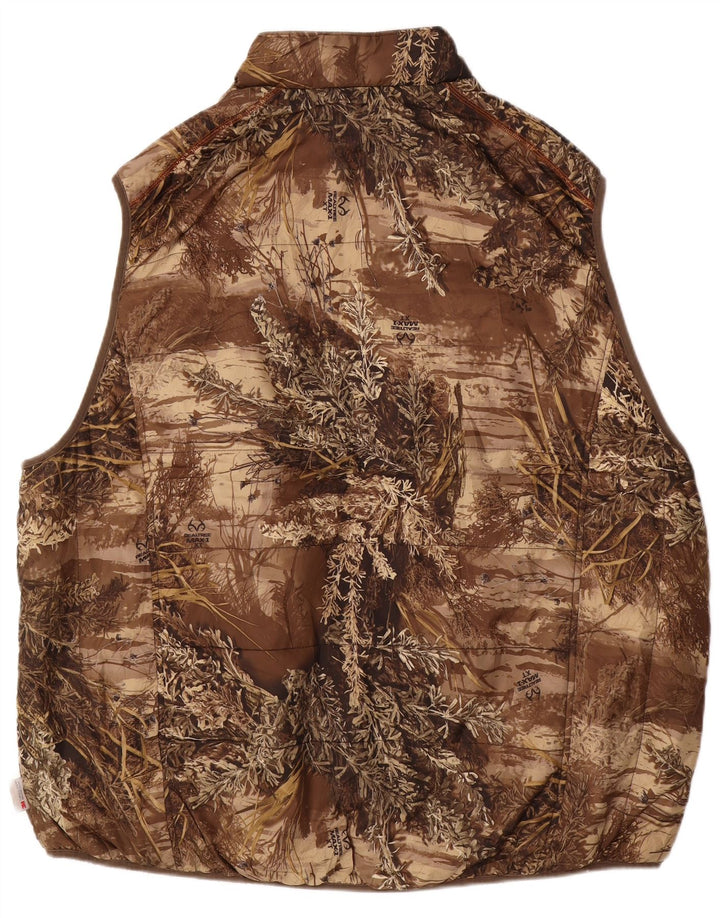 REALTREE Mens Reversible Gilet IT 54/56 3XL Brun Camouflage Polyester