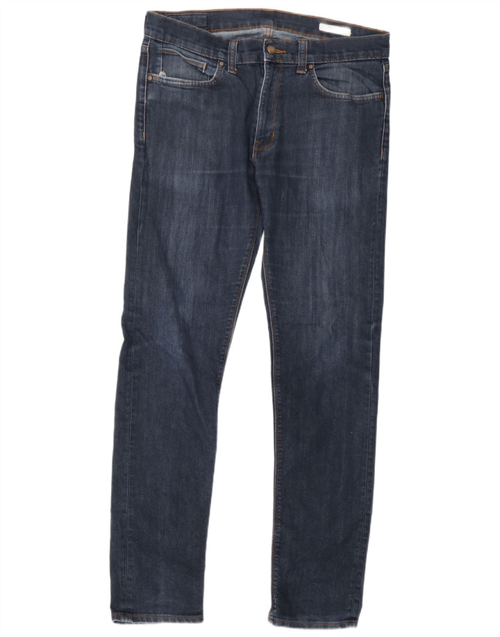 Marks & Spencer Skinny Jeans til mænd W34 L33 Blå bomuld