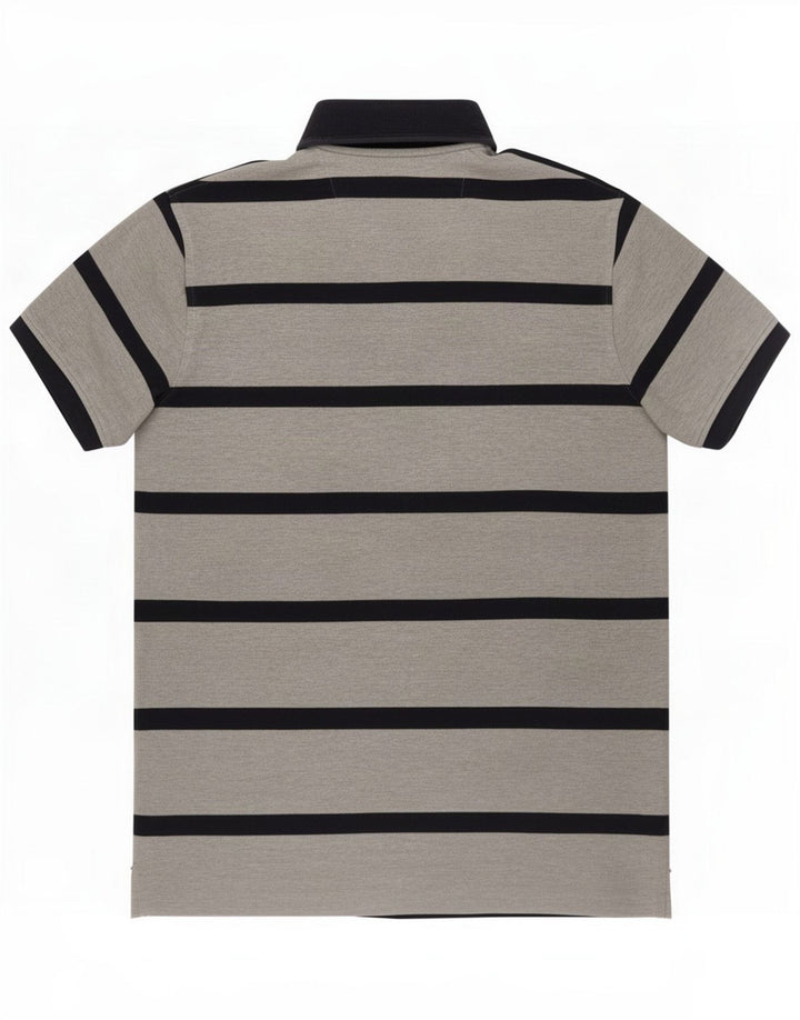 Murphy & Nye Herre Sailmakers Polo Shirt Medium Grå Stribet Bomuld