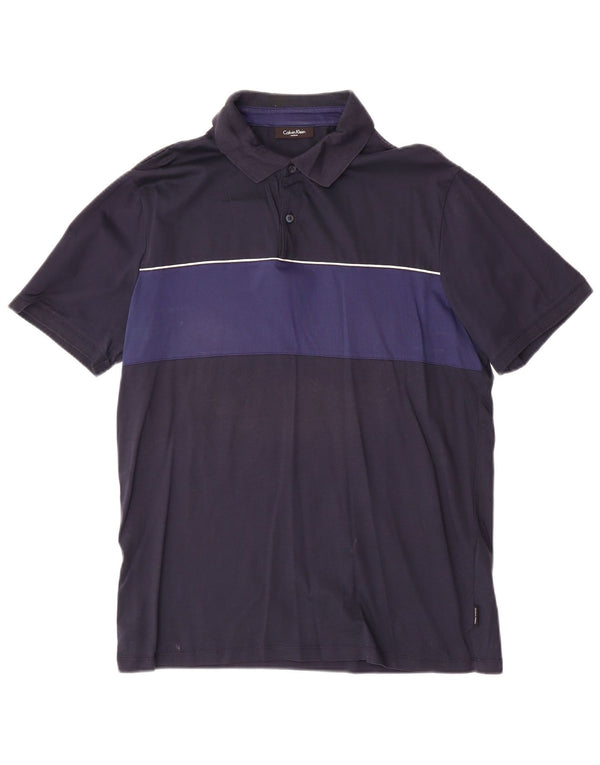 CALVIN KLEIN Herre poloshirt Medium Navy Blue Colourblock