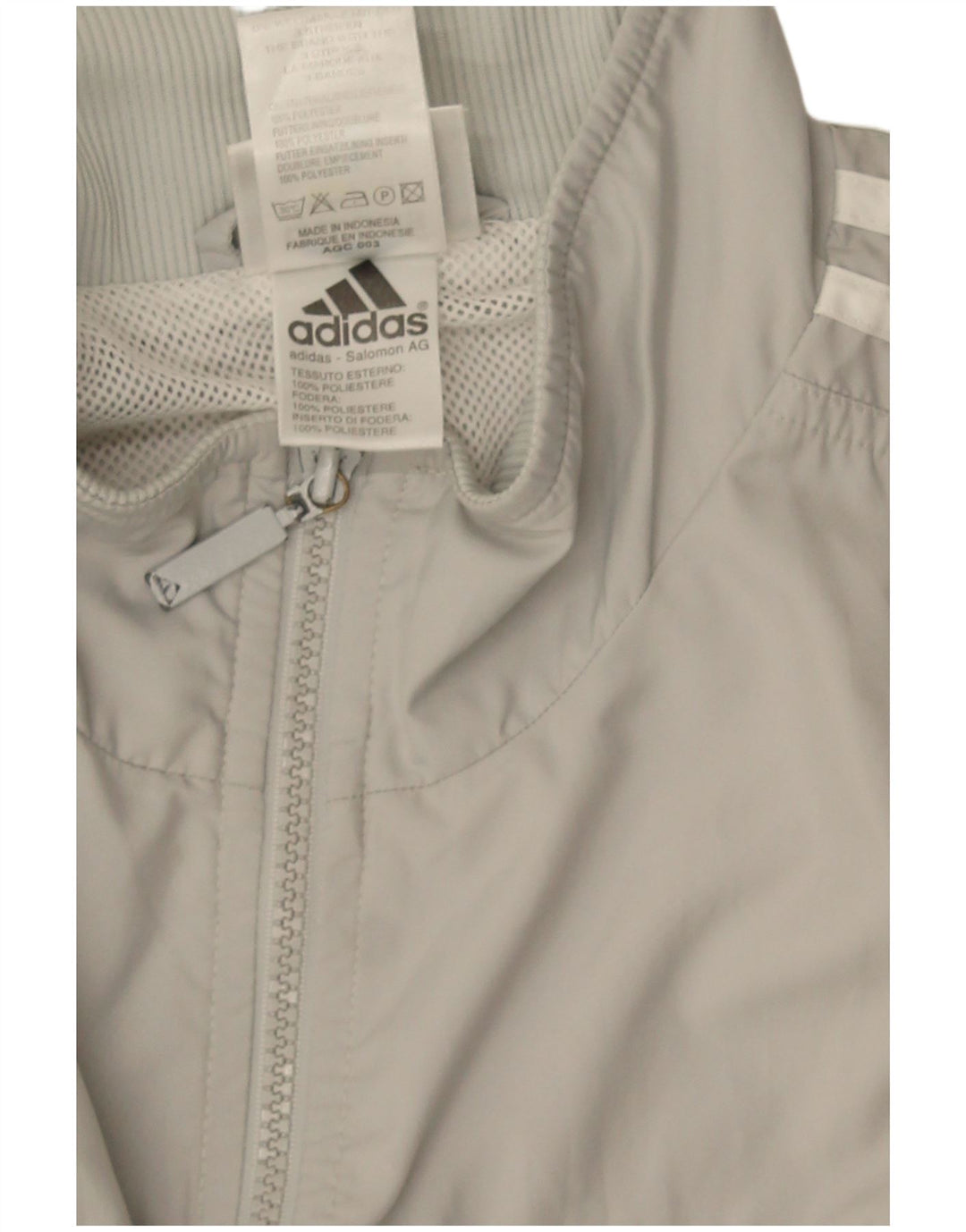 Adidas Træningsdragt til mænd Topjakke UK 42/44 Stor Grå Polyester