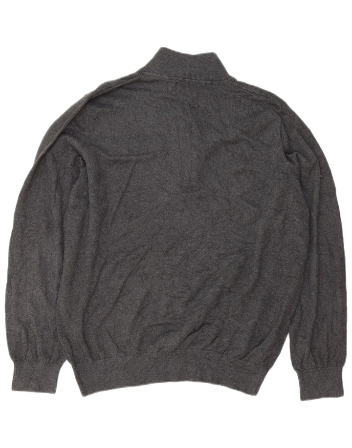 L.L.Bean Herre Regular Fit Zip Neck sweater Medium Grey Classic