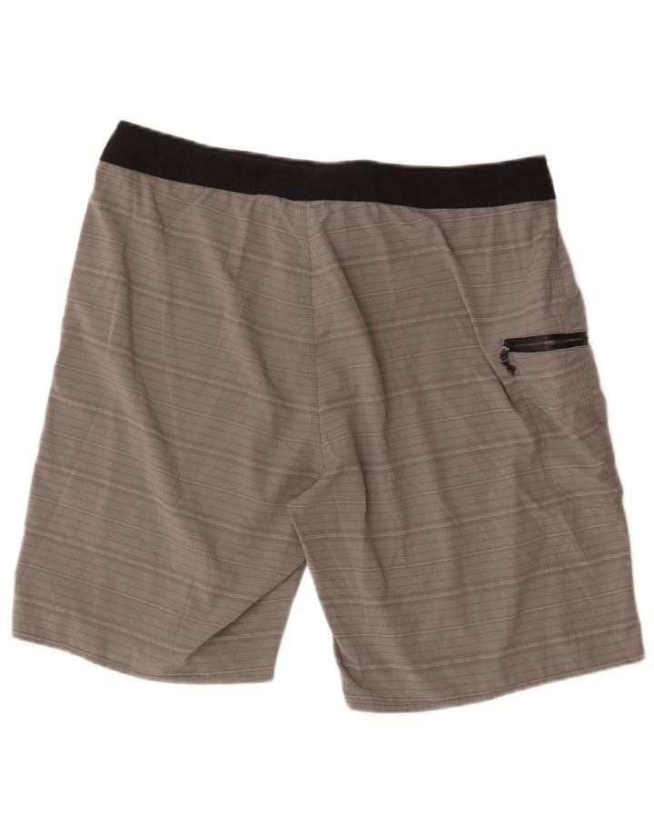 Rip Curl Badeshorts til mænd, store gråstribede polyester