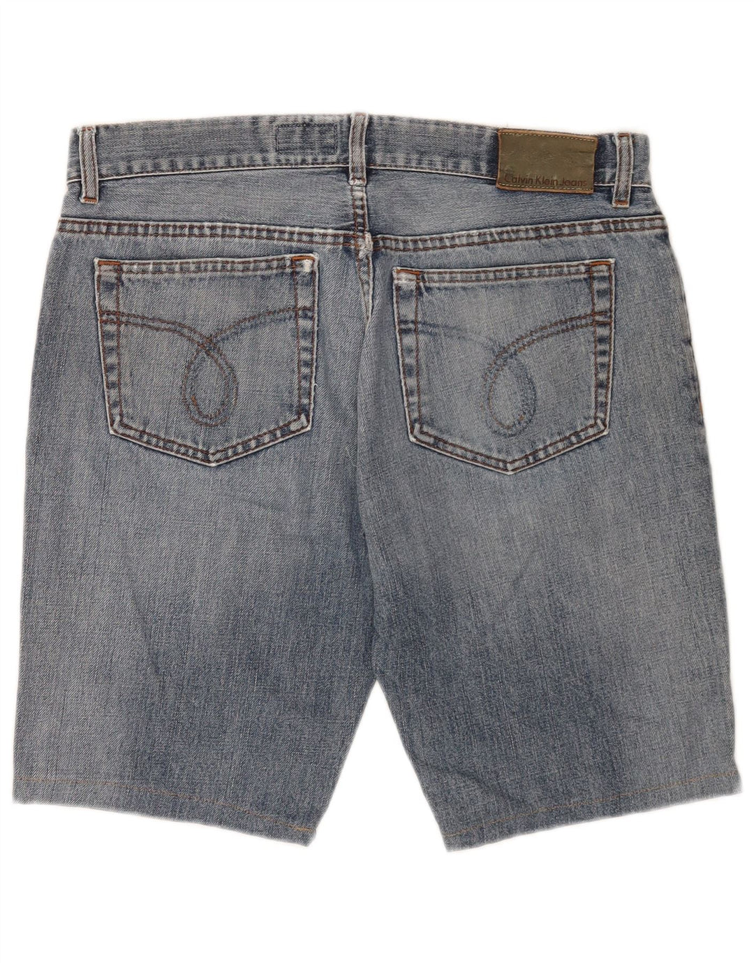 Calvin Klein Herre Denim Shorts W34 Stor Blå Bomuld