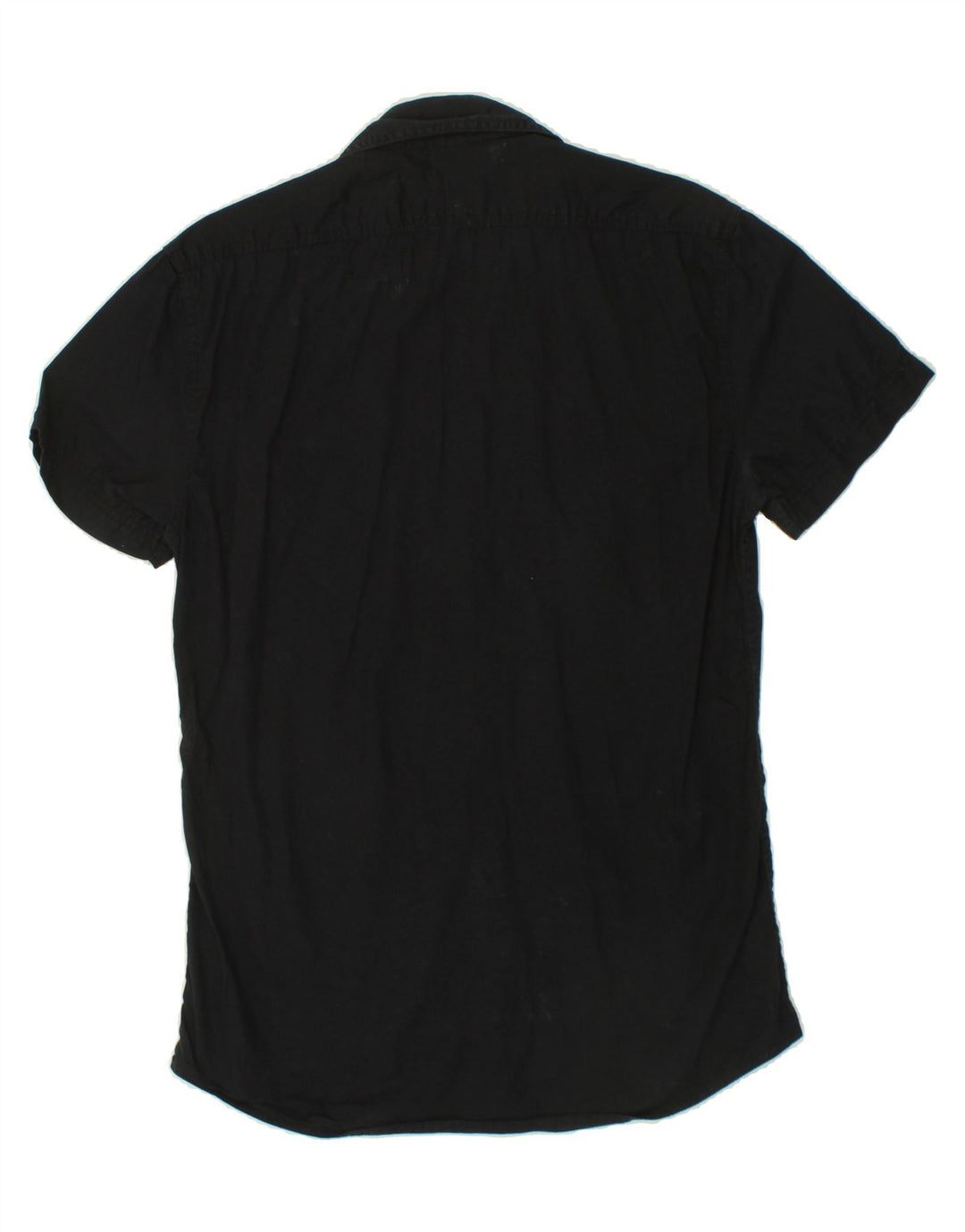 JULES Mens Short Sleeve Fitted Shirt Large Black Vintage Jules and Second-Hand Jules from Messina Hembry 