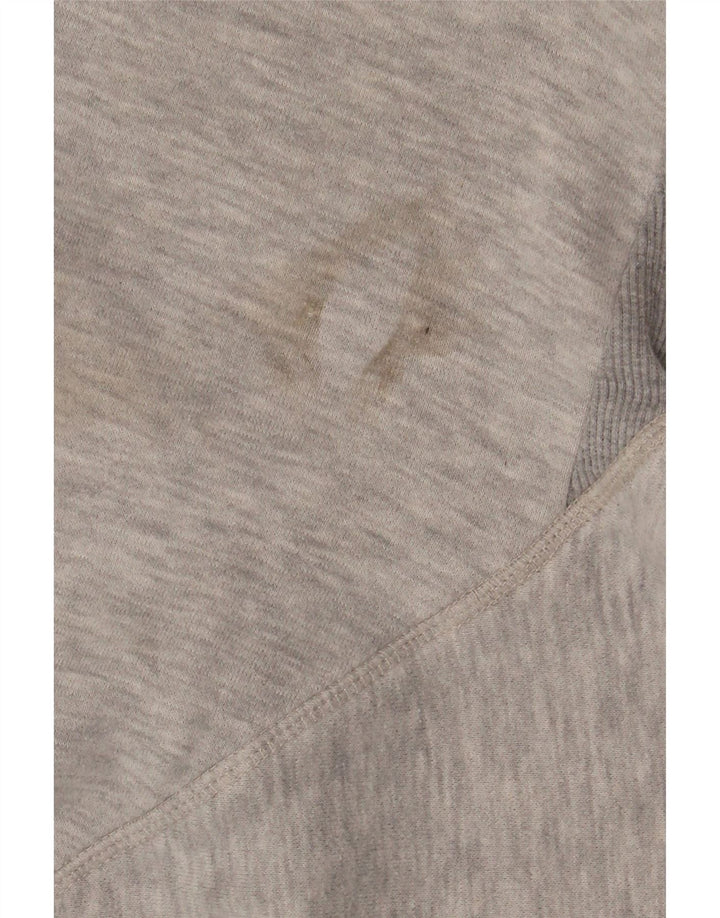 Besætningsbeklædning Herre grafisk sweatshirt jumper stor grå flækket bomuld