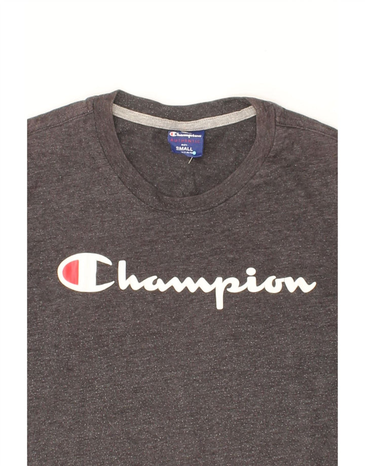 CHAMPION Mens Graphic T-Shirt Top Small Grey Vintage Champion and Second-Hand Champion from Messina Hembry 