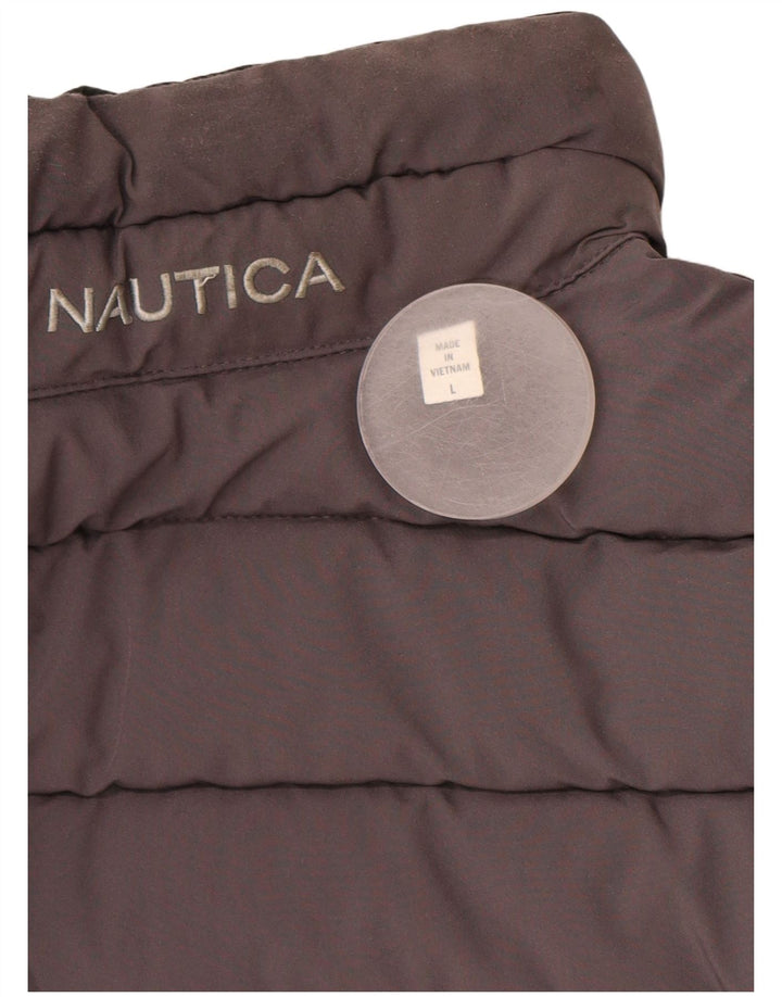 NAUTICA Herre vendbar polstret jakke UK 40 Stor sort polyester