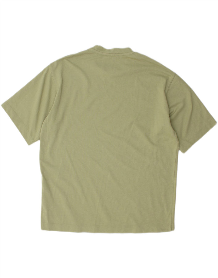 ZARA Mens T-Shirt Top Small Khaki Cotton Vintage Zara and Second-Hand Zara from Messina Hembry 