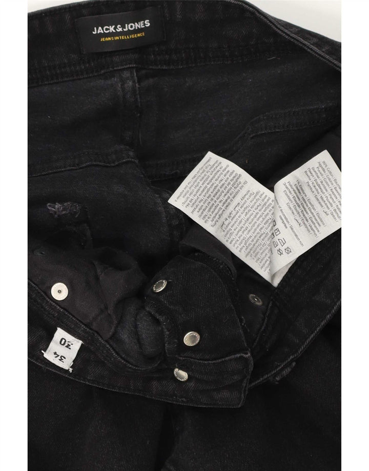 Jack & Jones Herre GLENN Slim Jeans W34 L30 Sort Bomuld