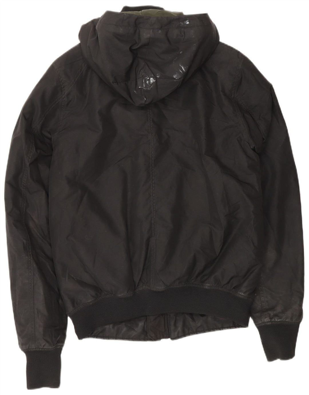 G-Star Herre Hooded Windbreaker Jacket UK 38 Medium Black Polyester