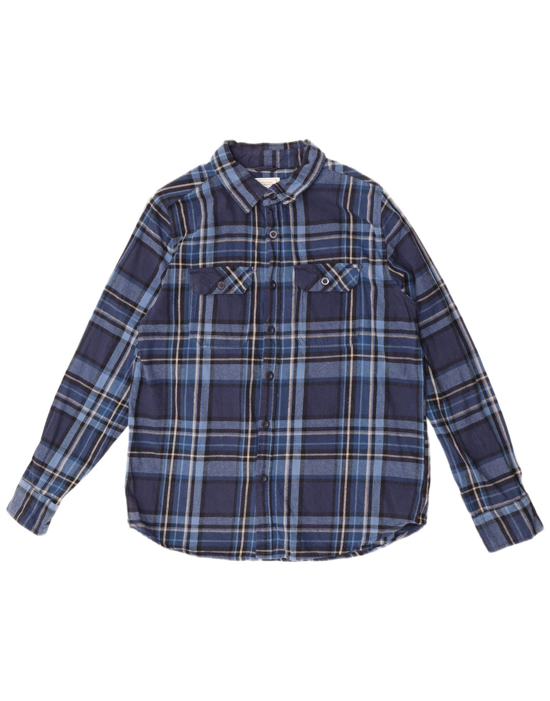 Mountain Warehouse Herre flannelskjorte Stor marineblå ternet bomuld