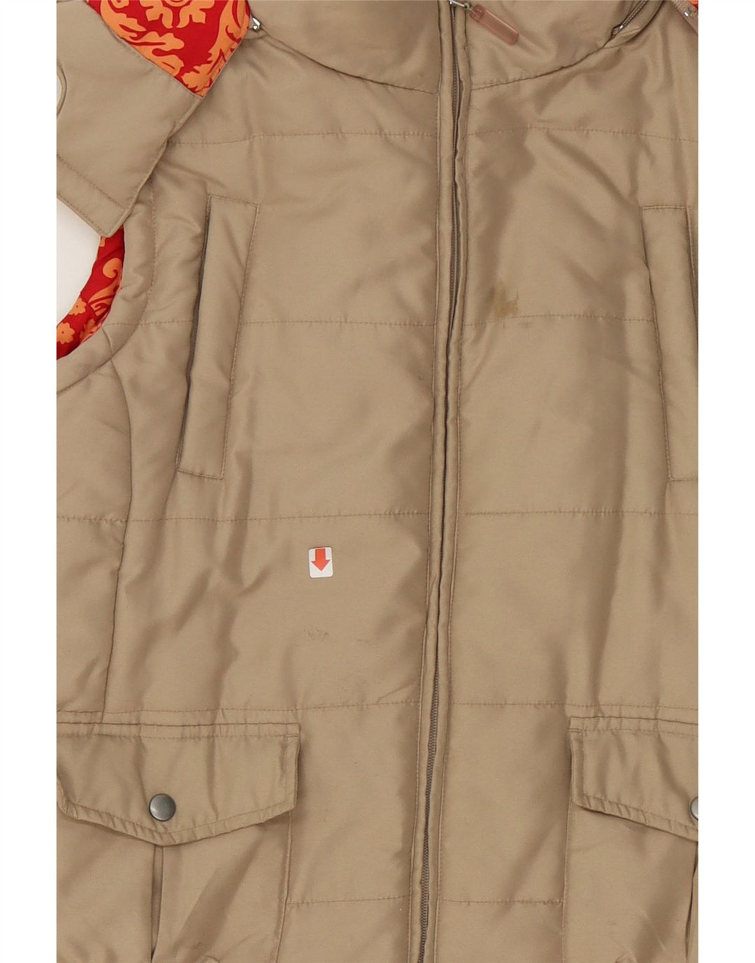 PACO Womens Hooded Padded Gilet UK 18 XL Beige Polyester Vintage Paco and Second-Hand Paco from Messina Hembry 