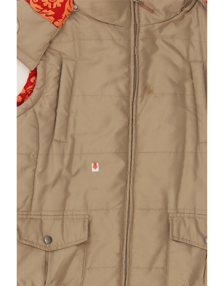 PACO Womens Hooded Padded Gilet UK 18 XL Beige Polyester Vintage Paco and Second-Hand Paco from Messina Hembry 