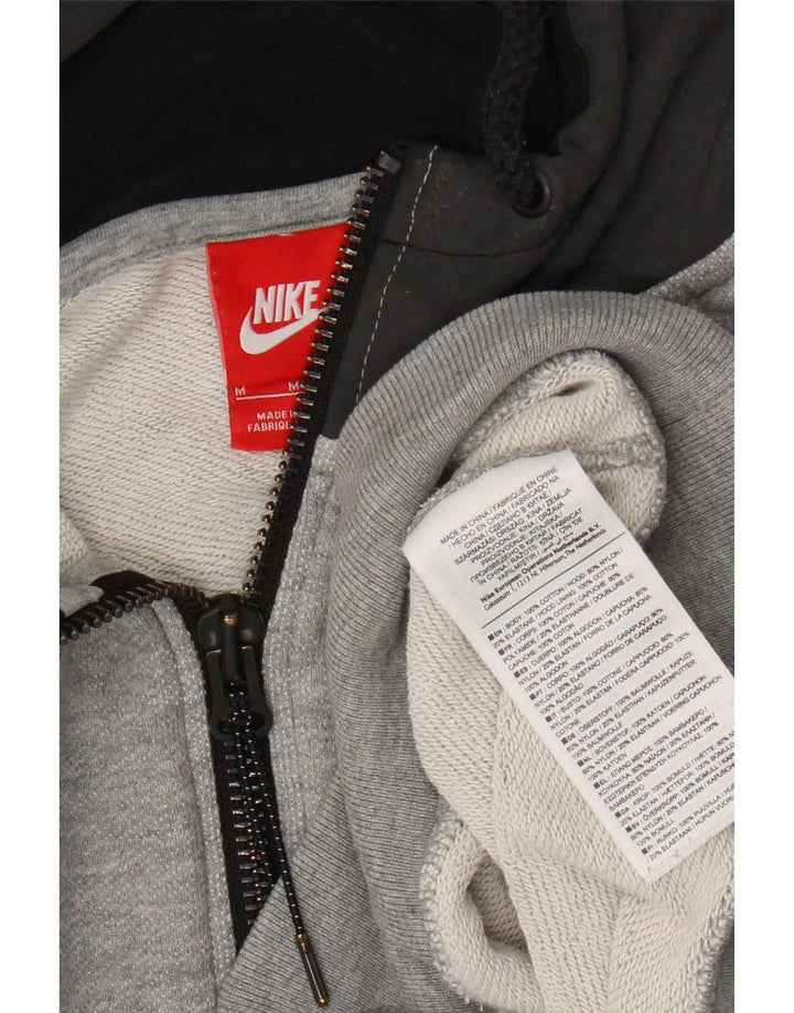 Nike Herre grafisk hættetrøje med lynlås mellemgrå Colourblock Bomuld