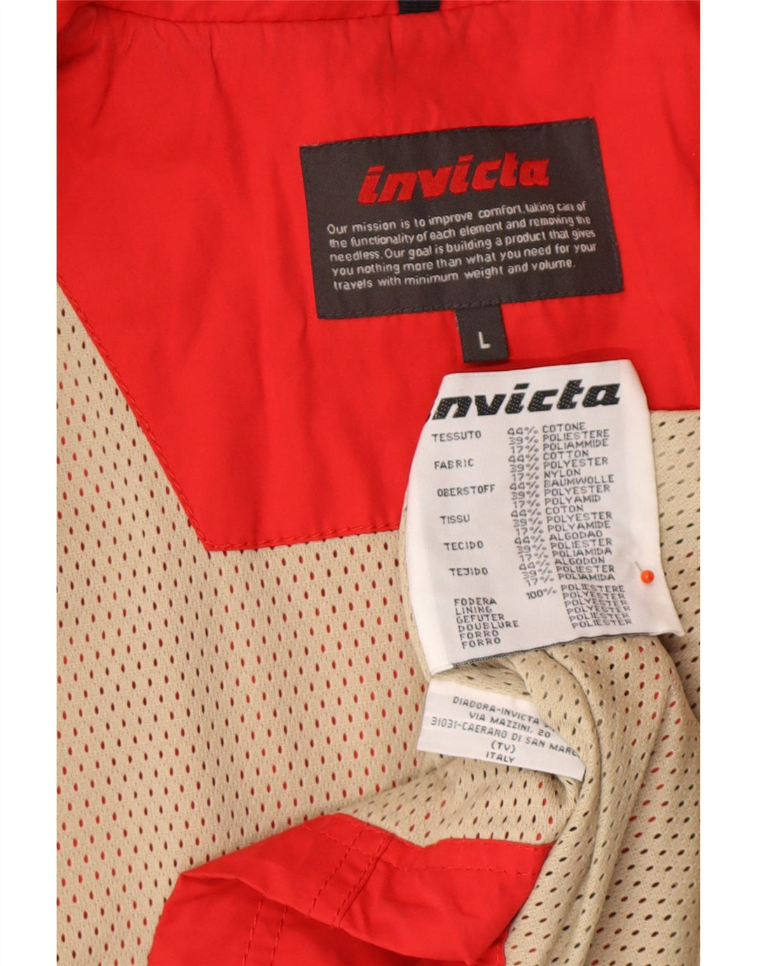 INVICTA Dame Gilet UK 16 Stor Rød Bomuld