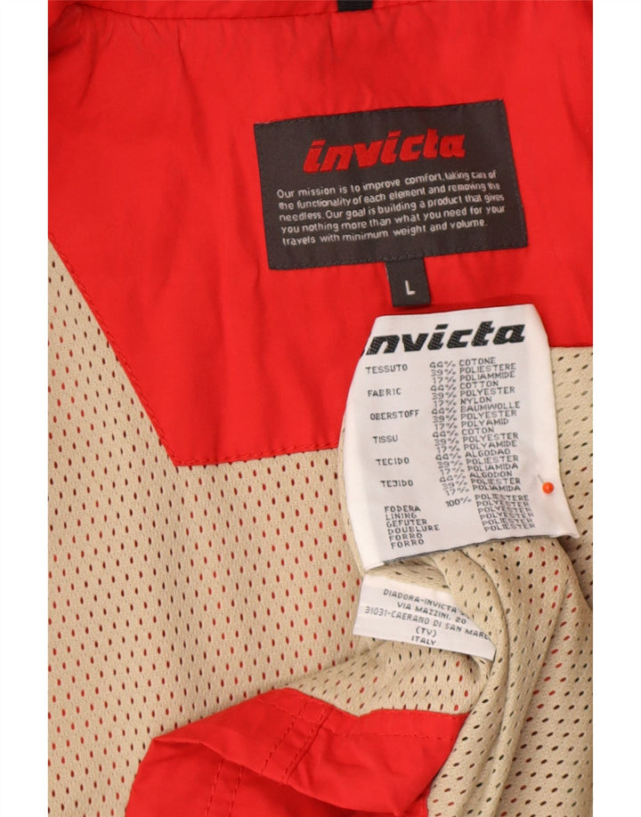 INVICTA Dame Gilet UK 16 Stor Rød Bomuld